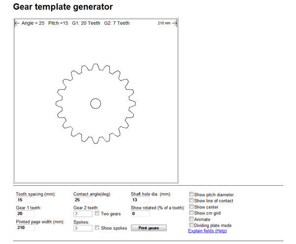 free download gear template generator